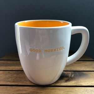 RAE Dunn GOOD MORNING Vintage White Coffee  Mug